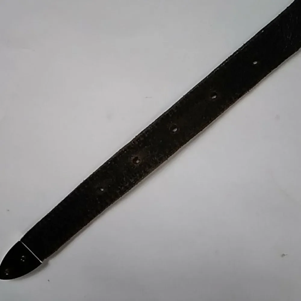 Vintage Metal & Leather Women Black Belt Cowboy